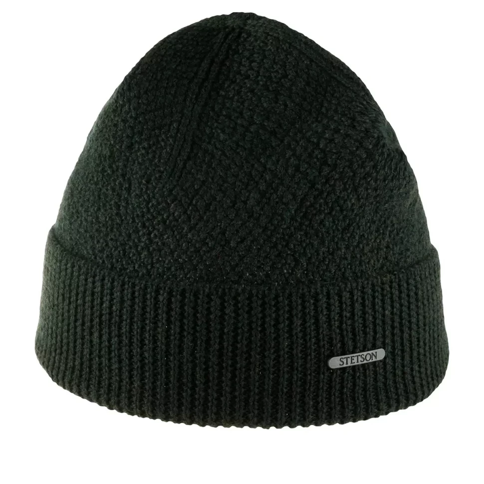 Шапка STETSON 8599396 BEANIE MERINO WOOL (темно-оливковый) 12-178-03-00 в Москве  в Москве 