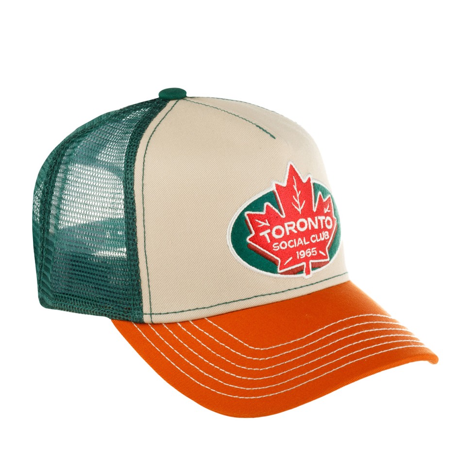 Бейсболка FWS 7761175 TRUCKER CAP TORONTO SOCIAL CLUB (оранжевый зеленый) 72-105-13-00 в Москве  в Москве 