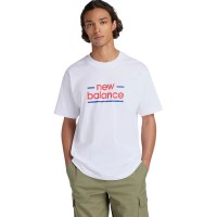 Футболка New Balance Linear Lines T-Shirt MT53927-WT