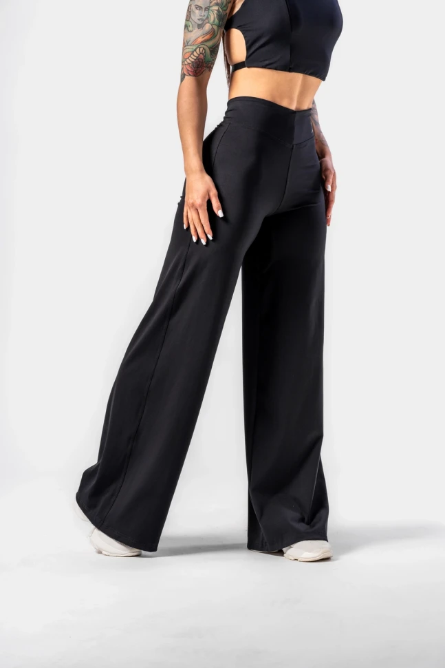 Брюки Nebbia Deni x NEBBIA High-waist Flared Pants 312 Black в Москве  в Москве 