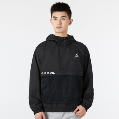 Ветровка NIke Jordan Logo Printing Loose Hooded Half Zipper  DJ0247-010