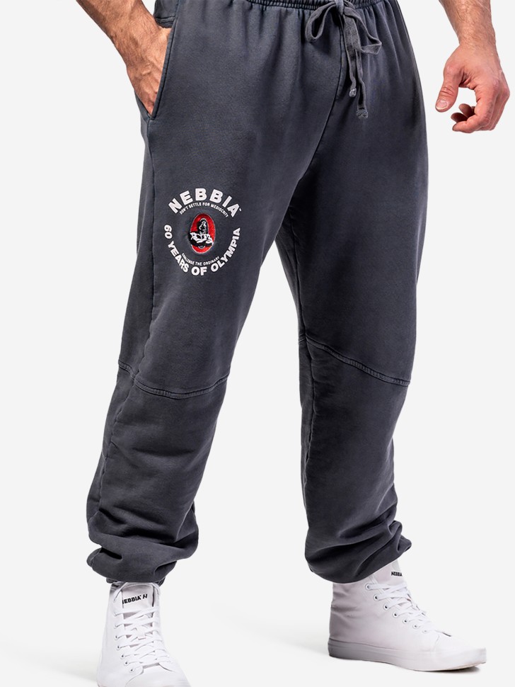 Брюки Nebbia Washed Sweat Joggers LEGEND 795 Black в Москве  в Москве 