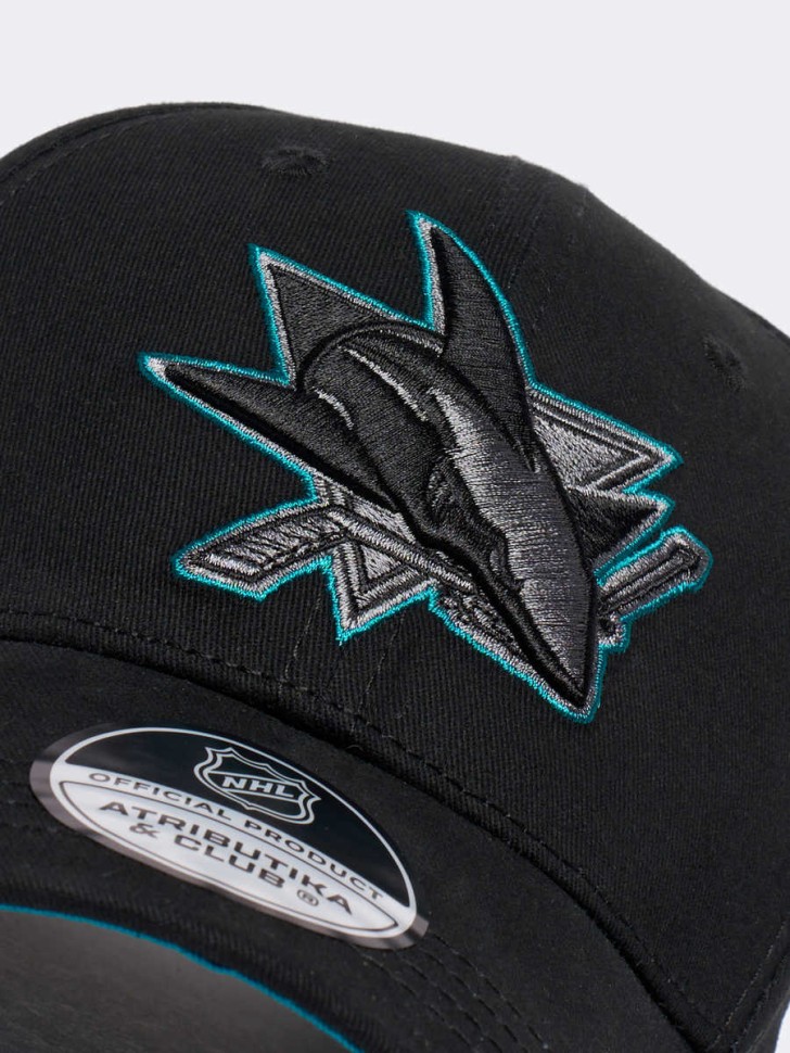 Бейсболка ATRIBUTIKA & CLUB San Jose Sharks, зелен.-черн. 32334 в Москве  в Москве 