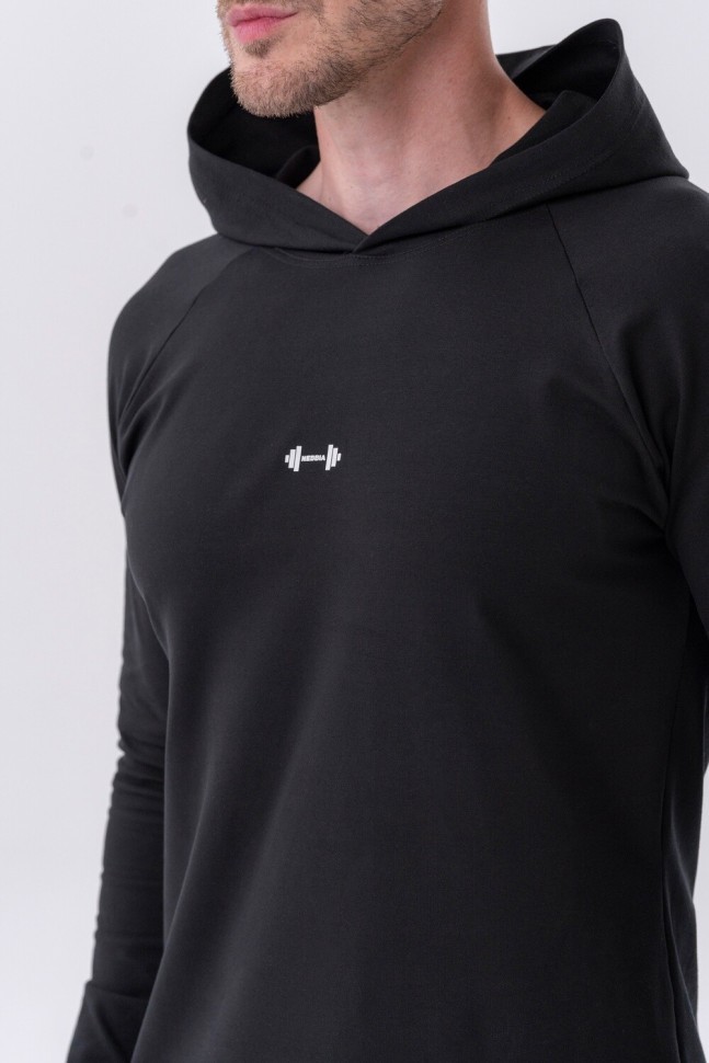Толстовка Nebbia Long-Sleeve T-shirt with a hoodie 330 Black в Москве  в Москве 