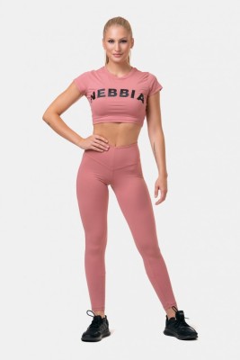 Лосины Nebbia High Waist &amp; Mesh Leggings 573 Old rose