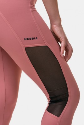 Лосины Nebbia High Waist &amp; Mesh Leggings 573 Old rose