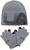 Шапка и перчатки Under Armour Boy's Beanie/Glove Combo Steel / Black / Charcoal 1321599-035