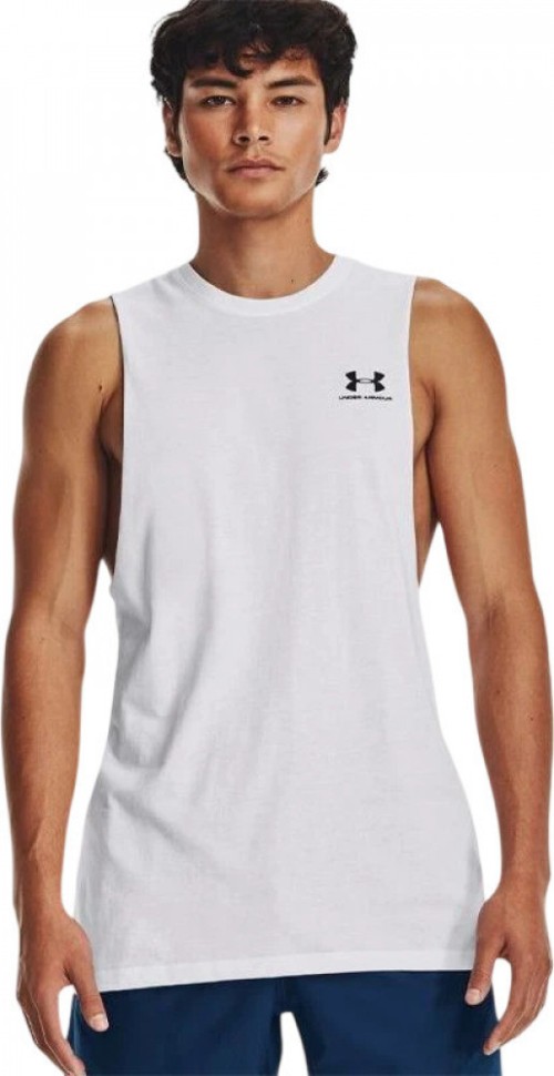 Майка Under Armour UA LEFT CHEST CUT OFF TANK 1329286-100 в Москве  в Москве 