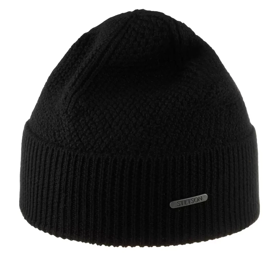 Шапка STETSON 8599396 BEANIE MERINO WOOL (черный) 12-178-09-00 в Москве  в Москве 
