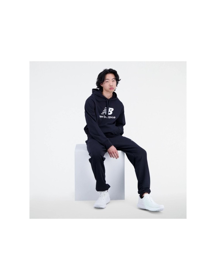 Толстовка New Balance Essentials Stacked Logo French Terry Hoodie MT31537-BK в Москве в Москве