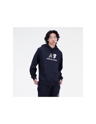 Толстовка New Balance Essentials Stacked Logo French Terry Hoodie MT31537-BK
