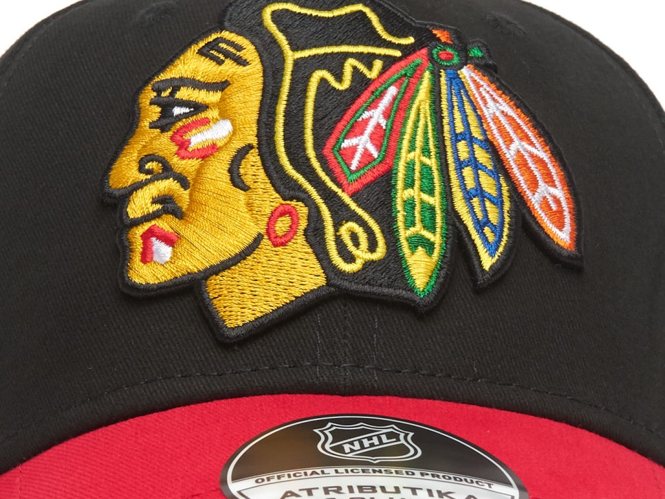 Бейсболка ATRIBUTIKA & CLUB Chicago Blackhawks, черн.-красн. 31227 в Москве  в Москве 
