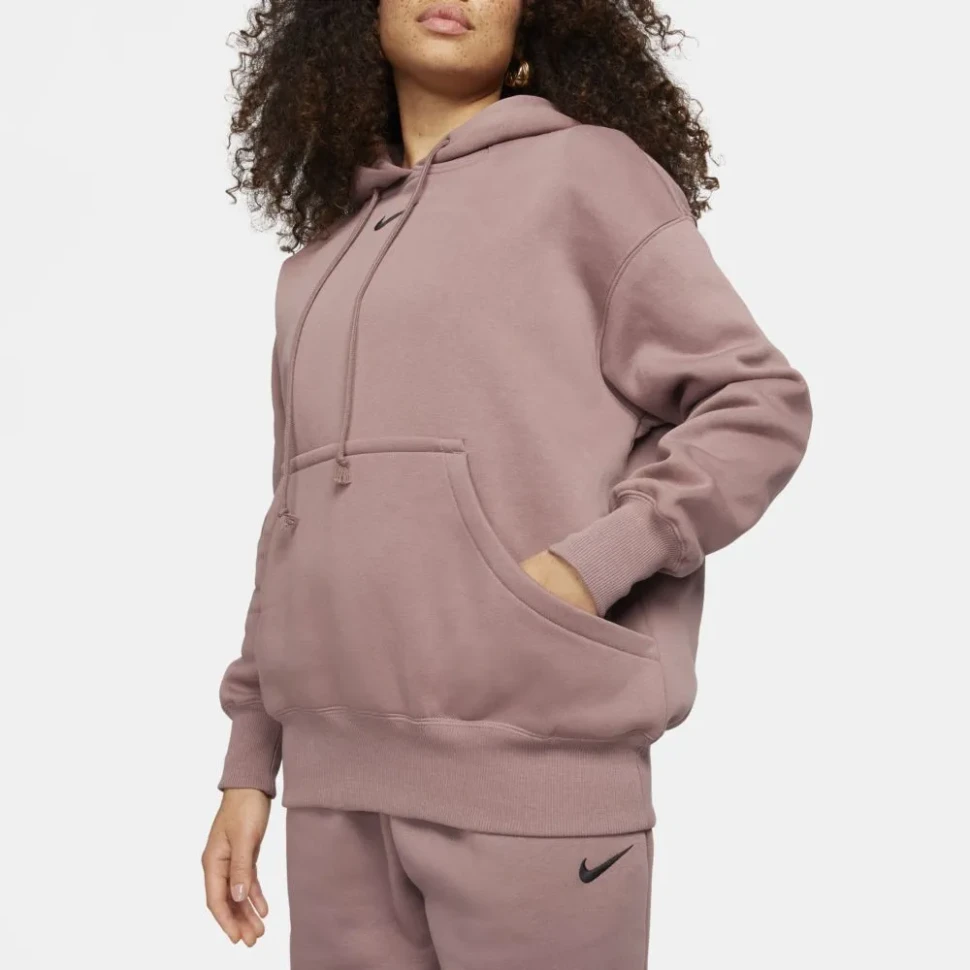 Толстовка Nike W NSW PHNX FLC OS PO HOODIE DQ5860-208 в Москве  в Москве 