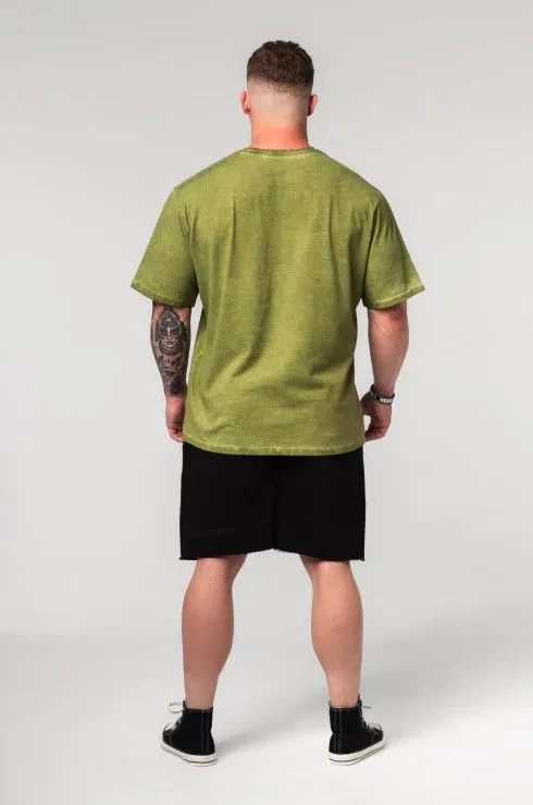 Футболка Nebbia Washed-off Oversized T-shirt HERITAGE 355 Green в Москве  в Москве 