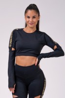 Топ Nebbia с рукавами Honey Bunny crop top 821 black в Москве  в Москве 