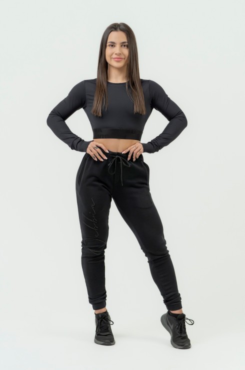 Брюки NEBBIA 846 High-Waist Joggers INTENSE Signature Black в Москве  в Москве 
