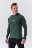 Толстовка Nebbia Long-Sleeve T-shirt with a hoodie 330 Green в Москве  в Москве 