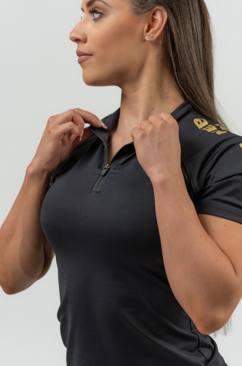 Футболка NEBBIA Compression Zipper Shirt INTENSE Ultimate 831 Gold в Москве  в Москве 