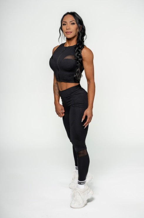 Топ NEBBIA 842 Compression Push-Up Top INTENSE Mesh Black в Москве  в Москве 