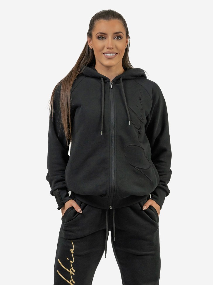 Толстовка NEBBIA 845 Classic Zip-Up Hoodie INTENSE Signature Black в Москве  в Москве 