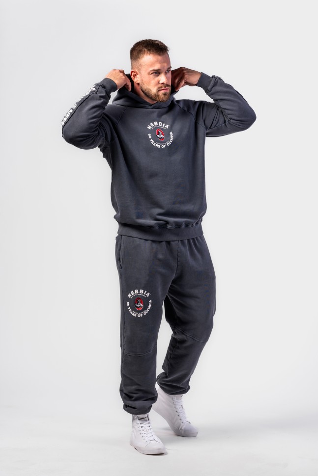 Толстовка Nebbia Washed Hoodie HERITAGE 793 Grey в Москве  в Москве 