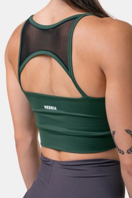 Топ NEBBIA Classic HERO Cut-Out Sports bra 579 Dark green