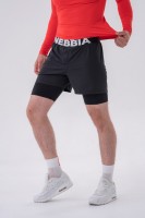 Шорты Nebbia Double-Layer Shorts with Smart Pockets 318 black в Москве  в Москве 