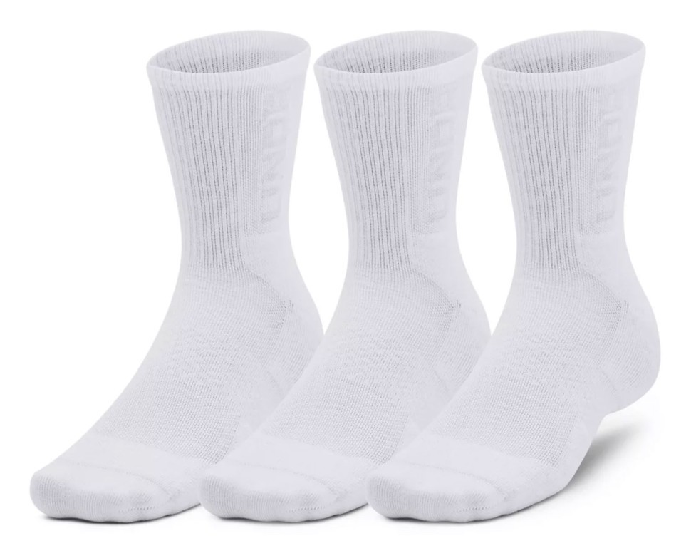 Носки Under Armour UA 3-Maker 3pk Mid-Crew-WHT 1373084-100 в Москве  в Москве 