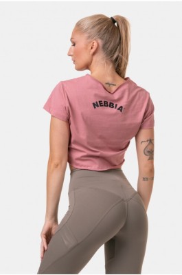 Футболка Nebbia 583 Loose Fit &amp; Sporty Crop Top Old rose