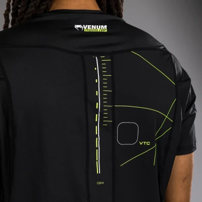 Футболка Venum Training Camp 4.0 Dry Tech T-shirt - Black/Neon Green Ven05487-103