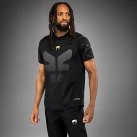 Футболка Venum Training Camp 4.0 Dry Tech T-shirt - Black/Neon Green Ven05487-103 в Москве  в Москве 