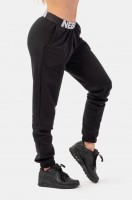 Брюки Nebbia Iconic Mid-Waist Sweatpants with elastic “N” waistband 408 Black в Москве  в Москве 