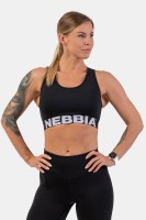 Топ NEBBIA Medium Impact Cross Back Sports Bra 410 Black в Москве  в Москве 
