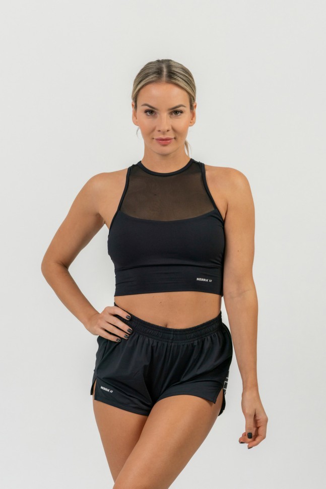 Топ Nebbia 437 activewear Padded sports bra black в Москве  в Москве 