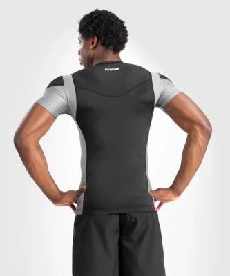 Футболка Venum Tempest Men's Short Sleeve Rashguard - Black/Grey VEN05203-109