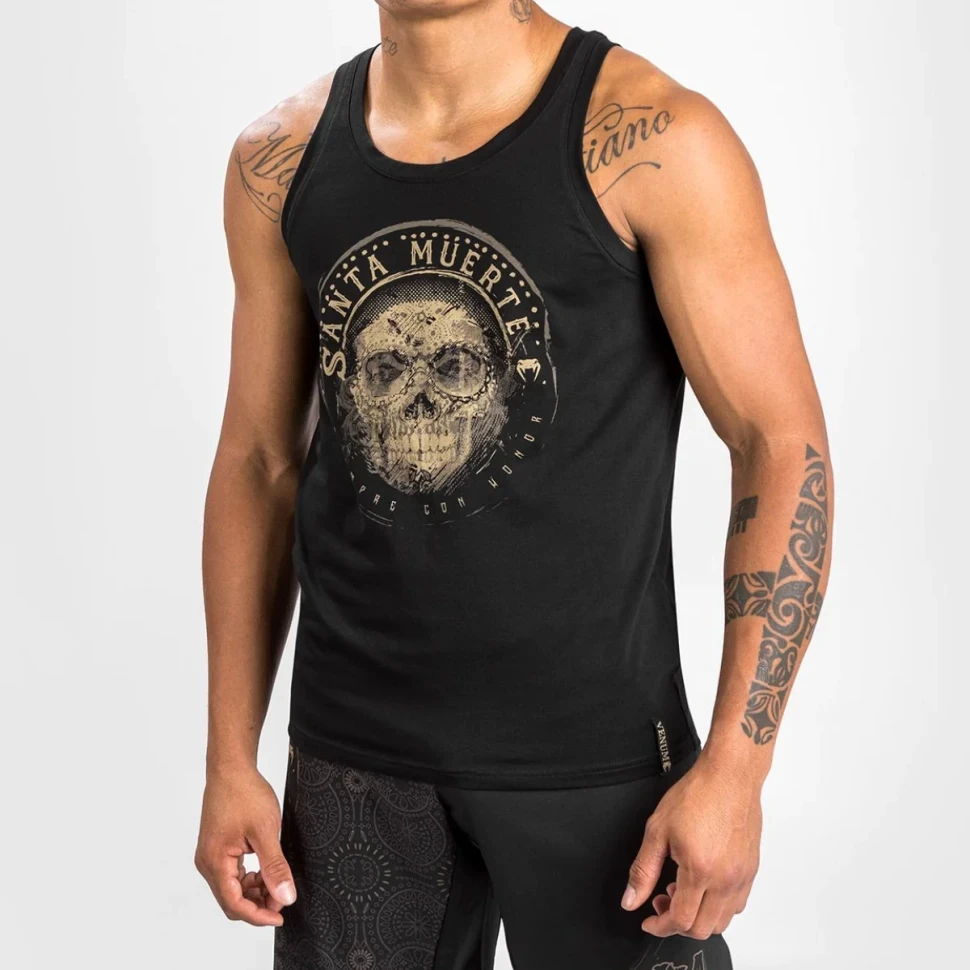 Майка Venum Santa Muerte Dark Side - Tank Top - Black/Brown ven04805-124 в Москве  в Москве 
