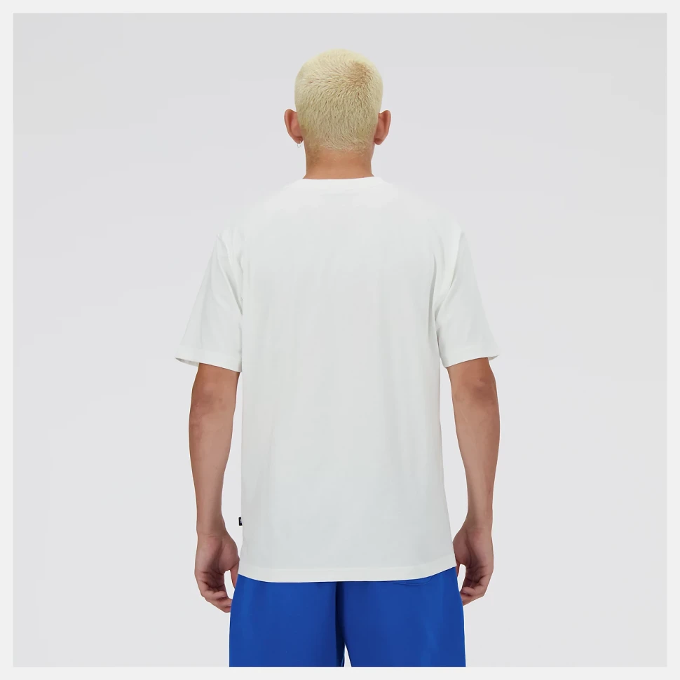 Футболка New Balance Athletics Premium Logo Relaxed Tee SEA SALT MT41908SST в Москве в Москве