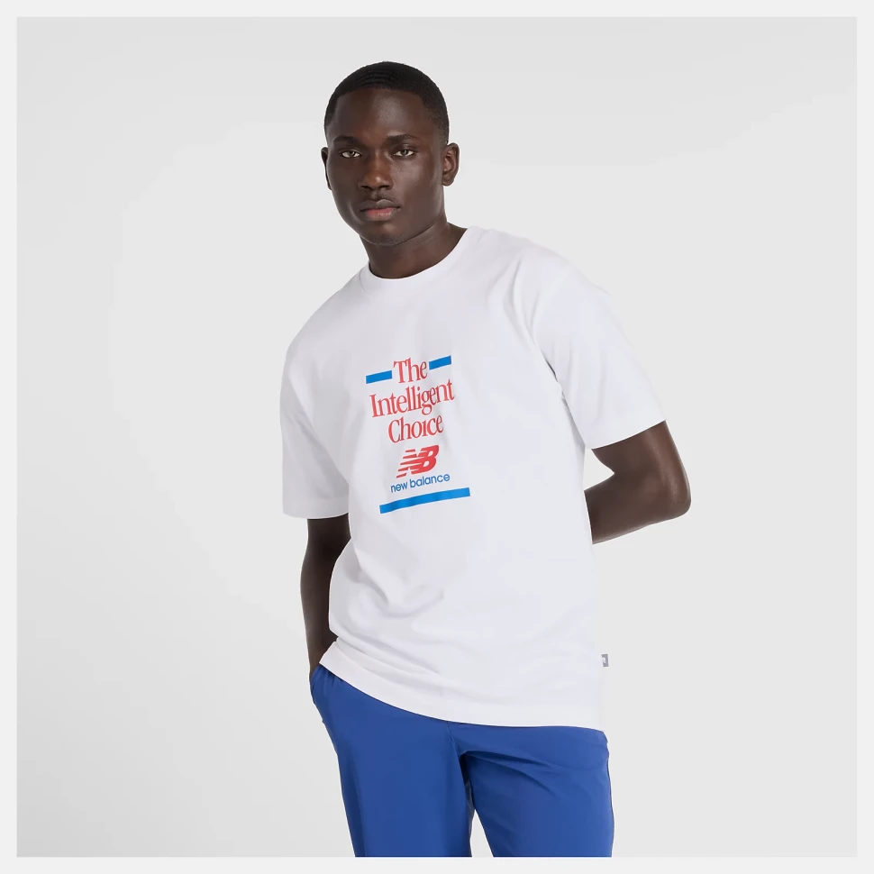 Футболка New Balance Athletics Relaxed Choice WHITE MT43552WT в Москве в Москве
