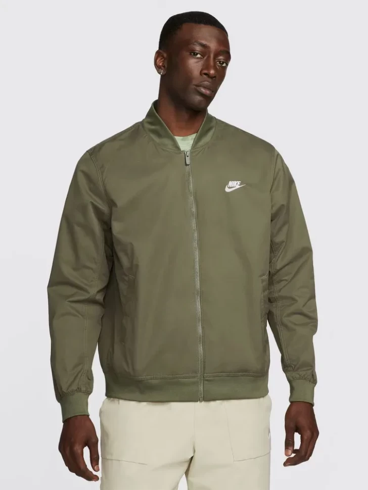 Куртка Nike M Nk Club Wvn Ul Bombr Jkt DM6821-Зеленая в Москве  в Москве 