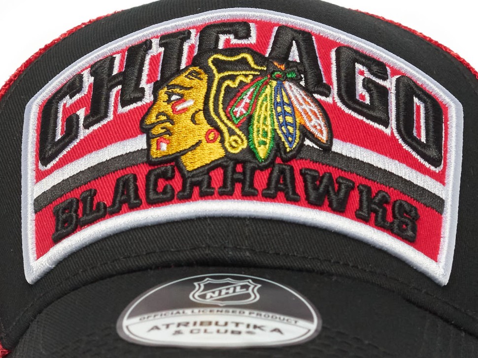 Бейсболка ATRIBUTIKA & CLUB Chicago Blackhawks, черн.-красн. 31728 в Москве  в Москве 