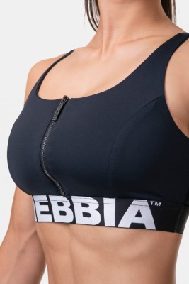 Топ NEBBIA Smart Zip Front Sports Bra 578 BLACK