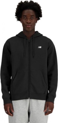 Толстовка New Balance Stacked Logo French Terry Full Zip Hoo MJ41501BK