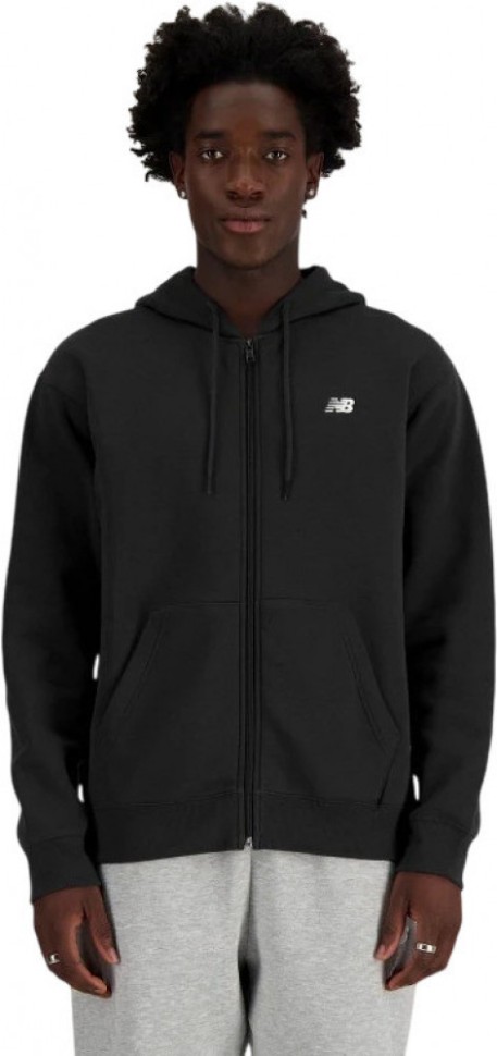 Толстовка New Balance Stacked Logo French Terry Full Zip Hoo MJ41501BK в Москве в Москве