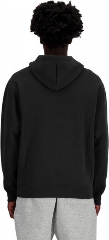 Толстовка New Balance Stacked Logo French Terry Full Zip Hoo MJ41501BK в Москве в Москве