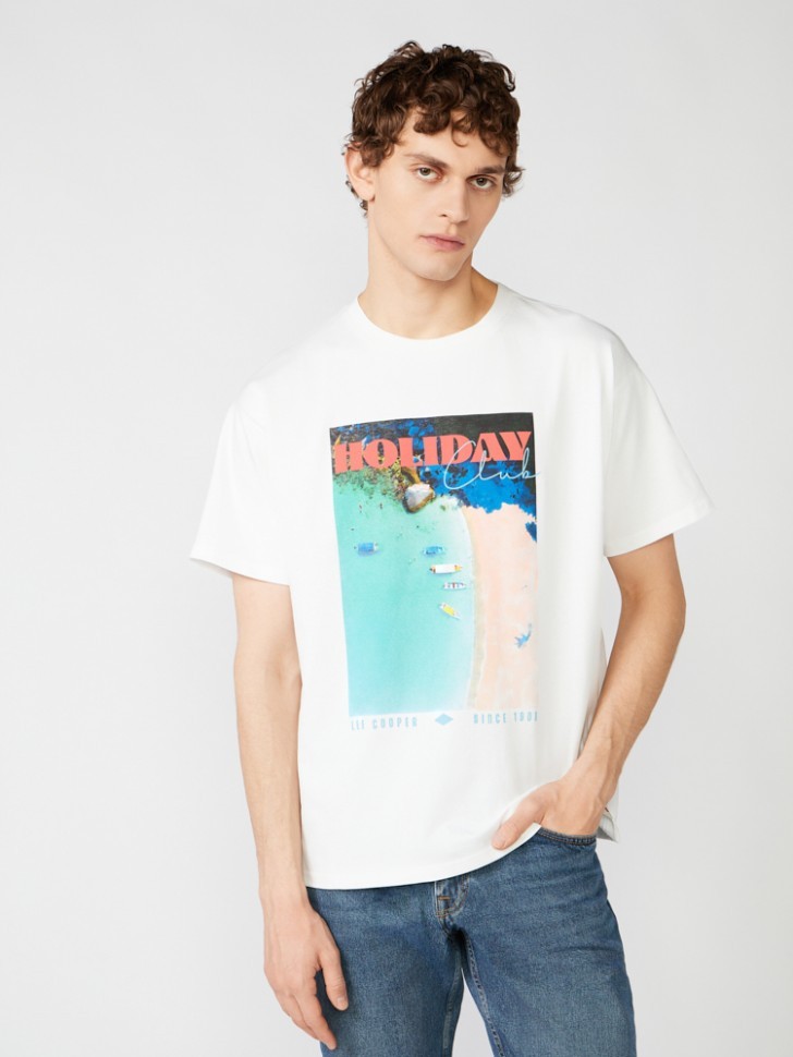 Футболки Lee Cooper MT2A122591BSLC/WHT в Москве  в Москве 