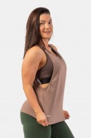 Майка Nebbia 419 Sleeveless Loose Cross Back Tank Top “Feeling Good” Brown в Москве  в Москве 