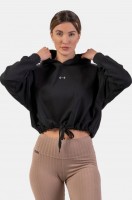 Толстовка Nebbia укороченная 421 GLoose Fit Crop Hoodie Iconic Black в Москве  в Москве 