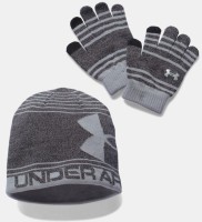Шапка и перчатки Under Armour Boy's Beanie/Glove Combo Black / Graphite / Red 1321599-001 в Москве  в Москве 