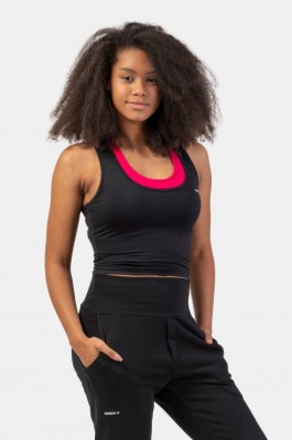 Топ NEBBIA Sporty Slim-Fit Crop Tank Top 422 Black