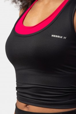 Топ NEBBIA Sporty Slim-Fit Crop Tank Top 422 Black